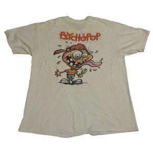 Vintage Pyschopop Short Sleeve White T-Shirt Adult XL Band Music